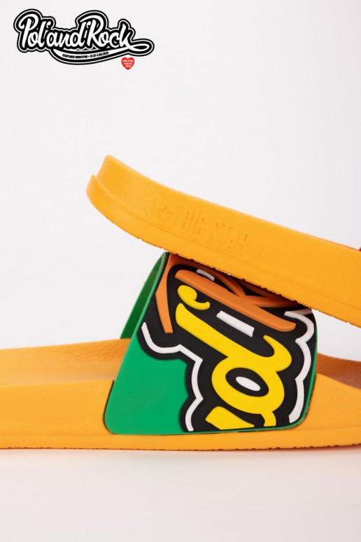 Šlepetės Pol'and'Rock Festival X Big Star SS174507 geltonos spalvos