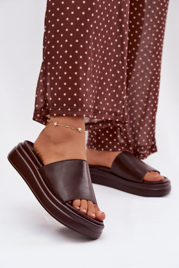 Moteriškos šlepetės su platforma CzekoladoĮe Tanelisse 2