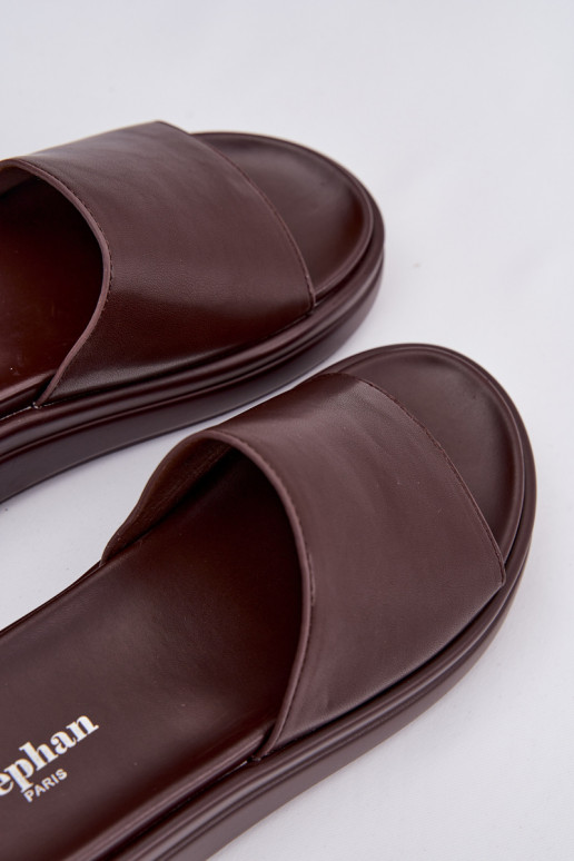 Moteriškos šlepetės su platforma CzekoladoĮe Tanelisse