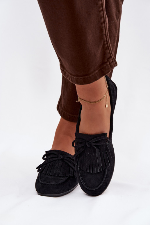 moteriški mokasinai su kutais juodos spalvos Janelisse