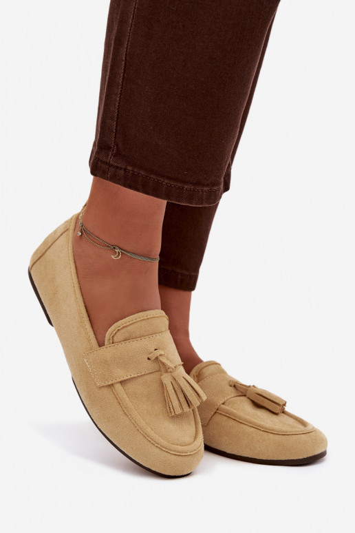 Mokasinai Moteriškas butas su kutais geltonos spalvos Tai turirilisse