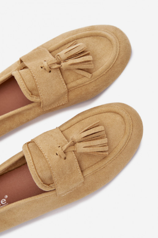 Mokasinai Moteriškas butas su kutais geltonos spalvos Tai turirilisse