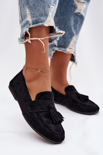 Mokasinai Moteriškas butas su kutais juodos spalvos Tai turirilisse 2