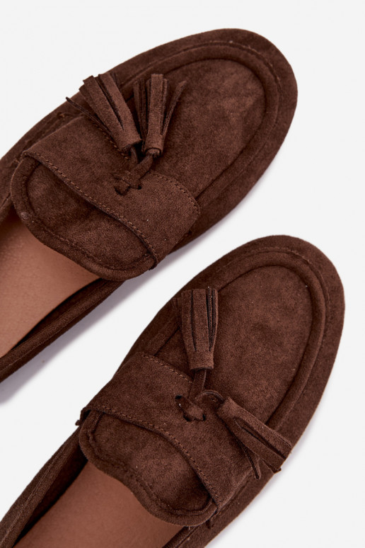 Mokasinai Moteriškas butas su kutais CzekoladoĮe Tai turirilisse