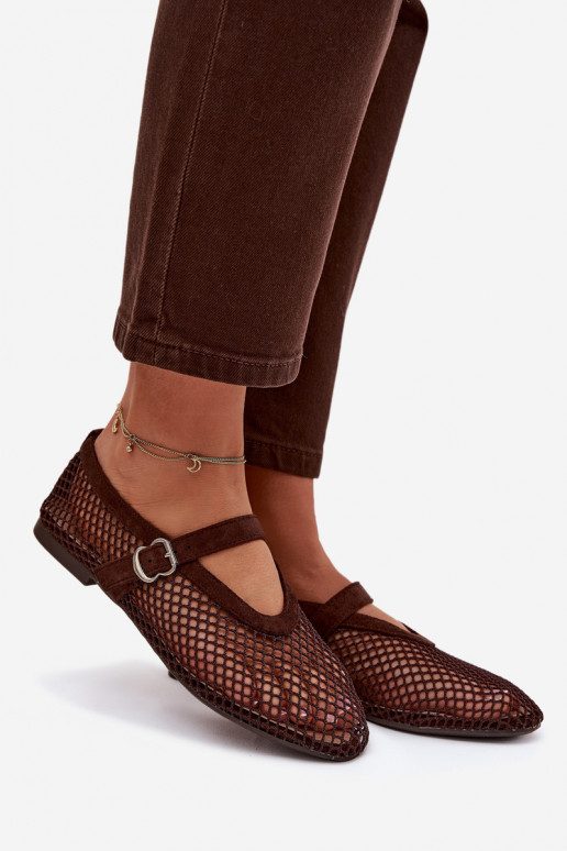 Tinklelis Balerinos su dirželiais CzekoladoĮe Pherina