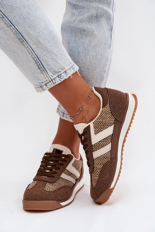 sportiniai bateliai Sneakers modelio batai Moteriškas rudos spalvos Soretta