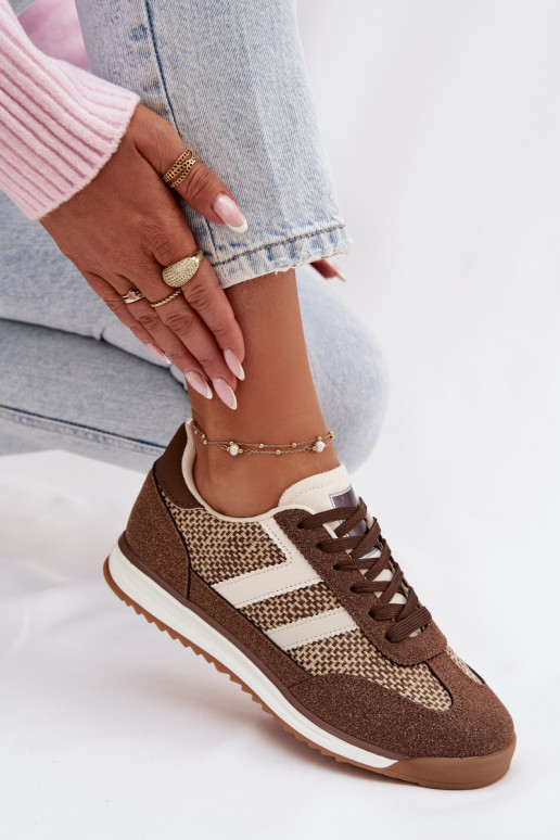 sportiniai bateliai Sneakers modelio batai Moteriškas rudos spalvos Soretta