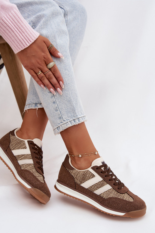 sportiniai bateliai Sneakers modelio batai Moteriškas rudos spalvos Soretta