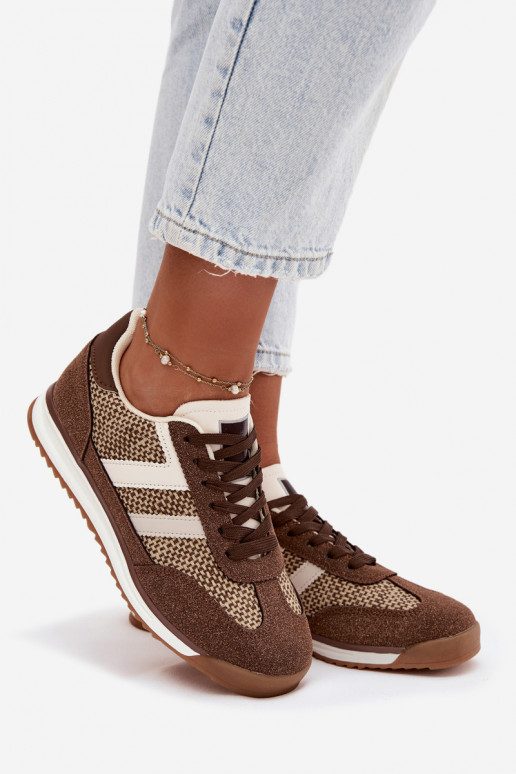 sportiniai bateliai Sneakers modelio batai Moteriškas rudos spalvos Soretta