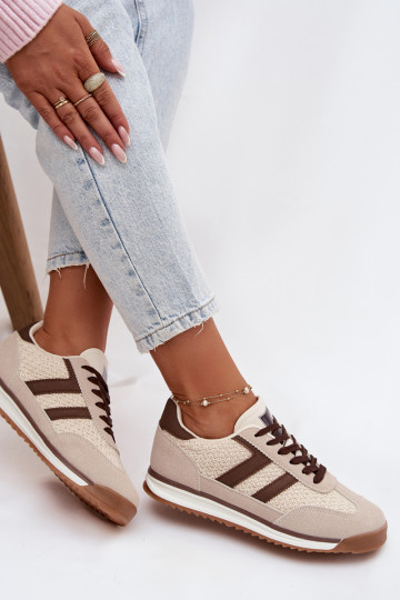 sportiniai bateliai Sneakers modelio batai Moteriškas smėlio spalvos Soretta 2