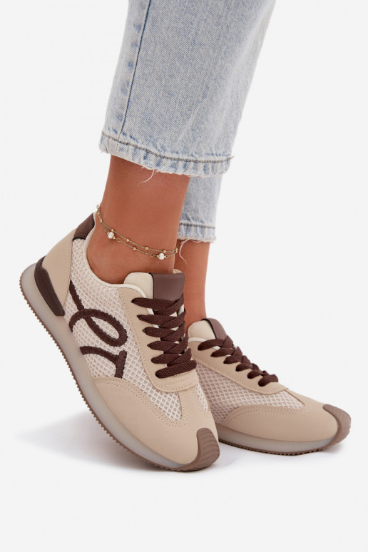 Sneakers modelio batai sportiniai bateliai Moteriškas smėlio spalvos-rudos spalvos Tarlisse