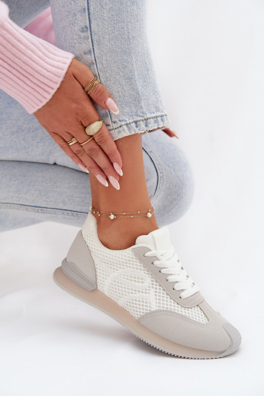 Sneakers modelio batai sportiniai bateliai Moteriškas Baltos-pilkos spalvos Tarlisse