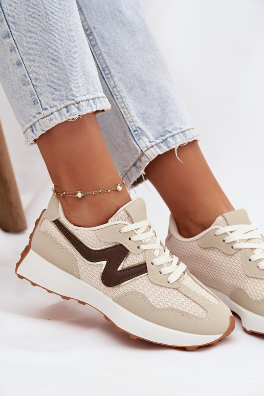 sportiniai bateliai Moteriškas su platforma smėlio spalvos Janelora