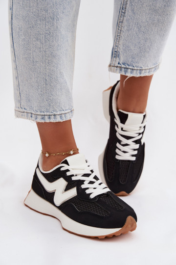 sportiniai bateliai Moteriškas su platforma juodos spalvos Janelora