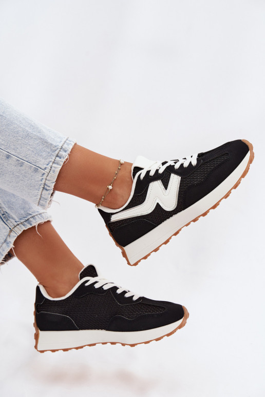 sportiniai bateliai Moteriškas su platforma juodos spalvos Janelora