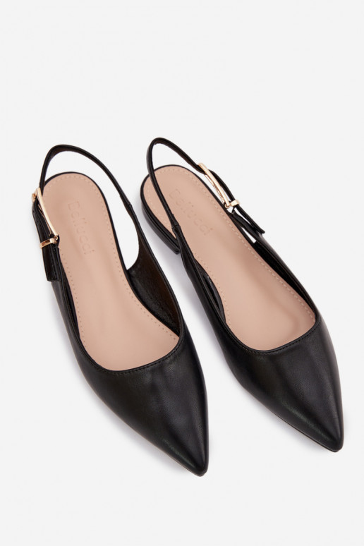 Balerinos su aukso spalvos sagtimis juodos spalvos Iverelle