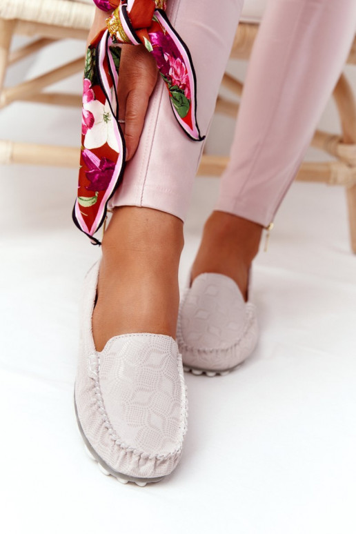 Oda Mokasinai RIO FLORE Eco-Friendly smėlio spalvos