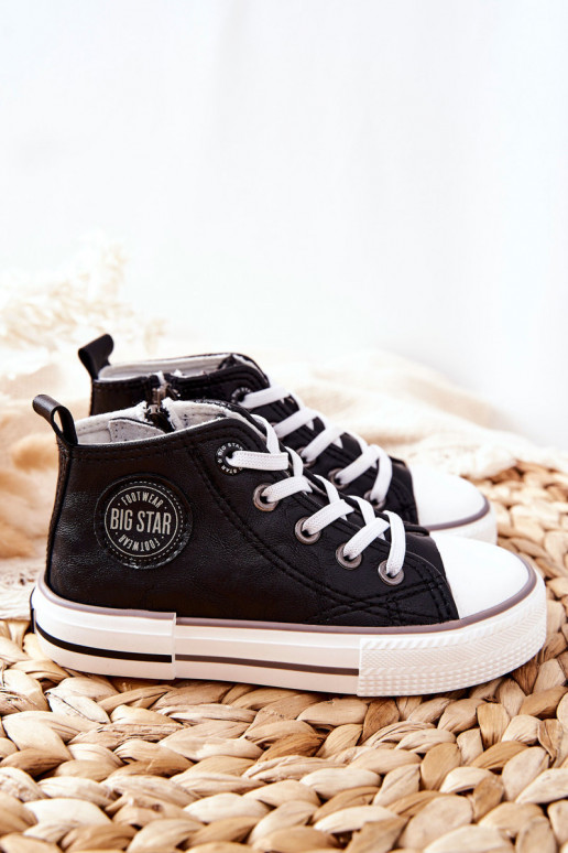 Vaikiški batai su auliuku BIG STAR II374003 juodos spalvos