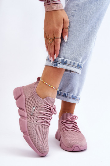 Moteriškas  Sneakers modelio batai Memory Foam System Big Star JJ274266 rožinės spalvos 2