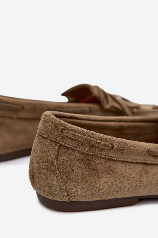 Moteriški mokasinai su kutais žalios spalvos Janelisse