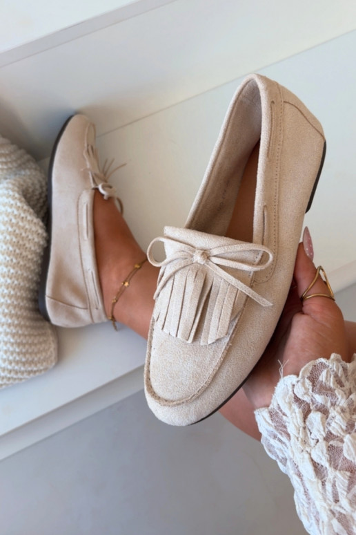 Moteriški mokasinai su kutais dramblio kaulo spalvos Janelisse