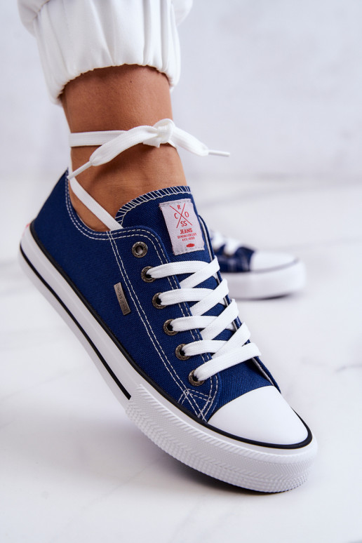 Moteriškas Klasikinio modelio laisvalaikio batai Cross Jeans JJ2R4012C tamsiai mėlynos spalvos