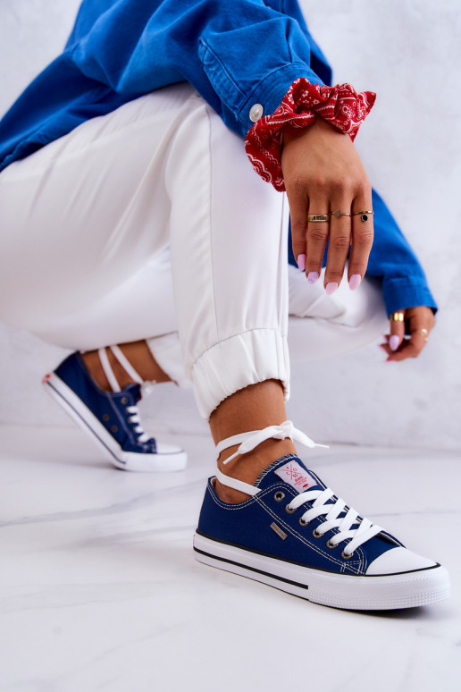 Moteriškas Klasikinio modelio laisvalaikio batai Cross Jeans JJ2R4012C tamsiai mėlynos spalvos