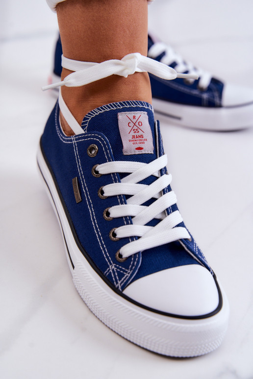 Moteriškas Klasikinio modelio laisvalaikio batai Cross Jeans JJ2R4012C tamsiai mėlynos spalvos