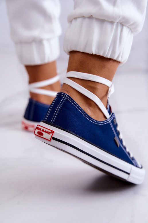 Moteriškas Klasikinio modelio laisvalaikio batai Cross Jeans JJ2R4012C tamsiai mėlynos spalvos