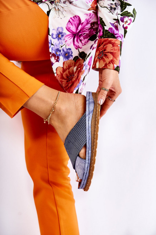 Oda Profiliuotas Šlepetės Tai turiciejka 04986-17 mėlynos spalvos