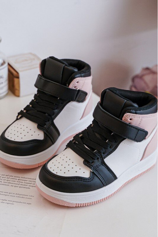 Aukštas Vaikiški sportiniai bateliai Baltos-rožinės spalvos Teredite