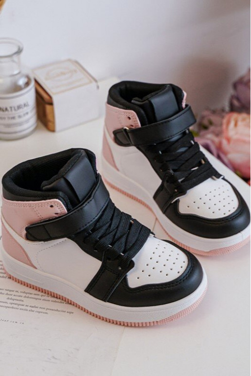 Aukštas Vaikiški sportiniai bateliai Baltos-rožinės spalvos Teredite