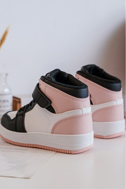 Aukštas Vaikiški sportiniai bateliai Baltos-rožinės spalvos Teredite