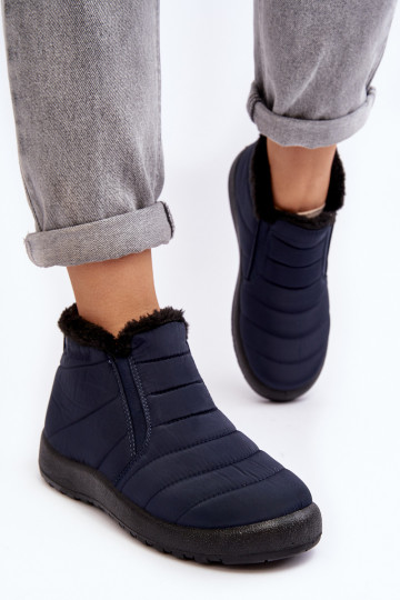 pašiltinti Žemos moteriškos sniego batai tamsiai mėlynos spalvos Enmore