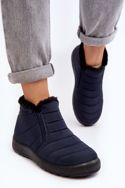 pašiltinti Žemos moteriškos sniego batai tamsiai mėlynos spalvos Enmore