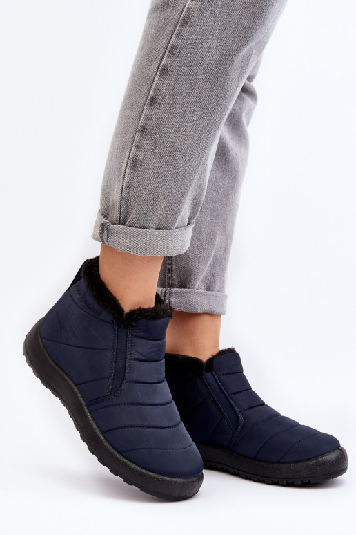 pašiltinti Žemos moteriškos sniego batai tamsiai mėlynos spalvos Enmore