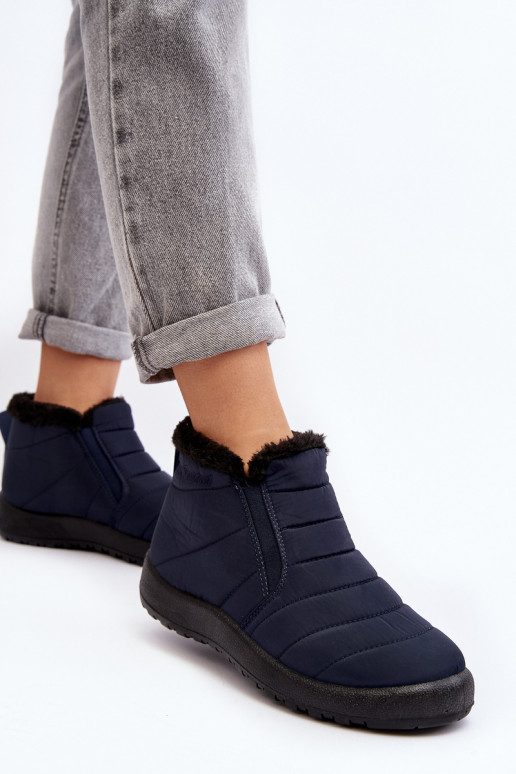 pašiltinti Žemos moteriškos sniego batai tamsiai mėlynos spalvos Enmore