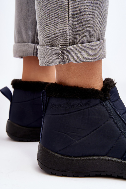 pašiltinti Žemos moteriškos sniego batai tamsiai mėlynos spalvos Enmore
