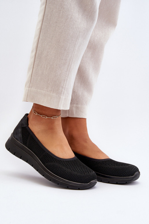 Balerinos su platforma I Koturnie juodos spalvos Aviaba