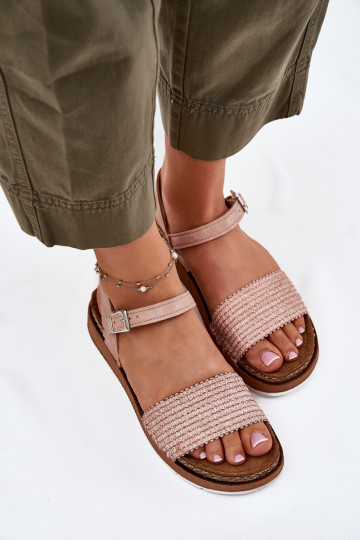 Moteriškos basutės Su Braid Į Pasek Inblu GS000050 rožinės spalvos