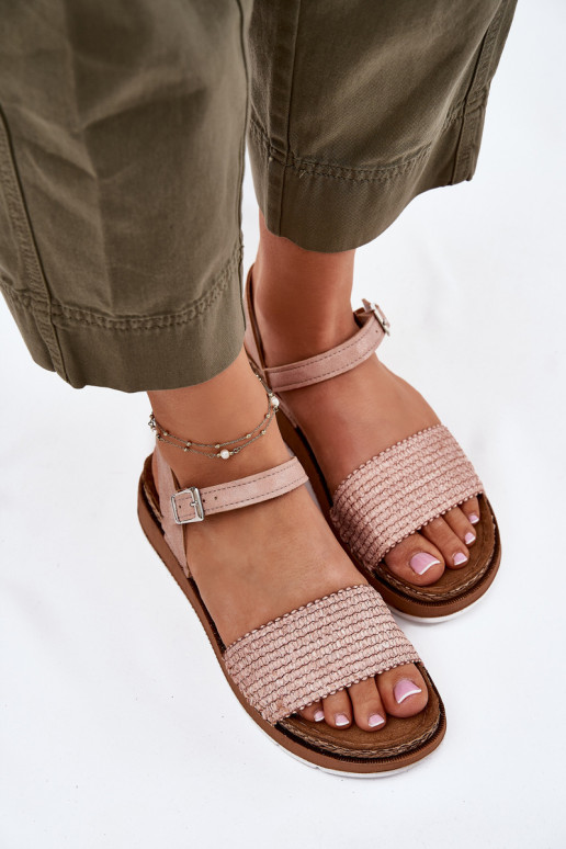 Moteriškos basutės Su Braid Į Pasek Inblu GS000050 rožinės spalvos