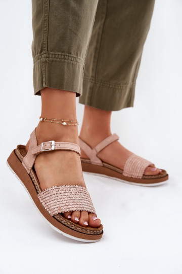 Moteriškos basutės Su Braid Į Pasek Inblu GS000050 rožinės spalvos 2