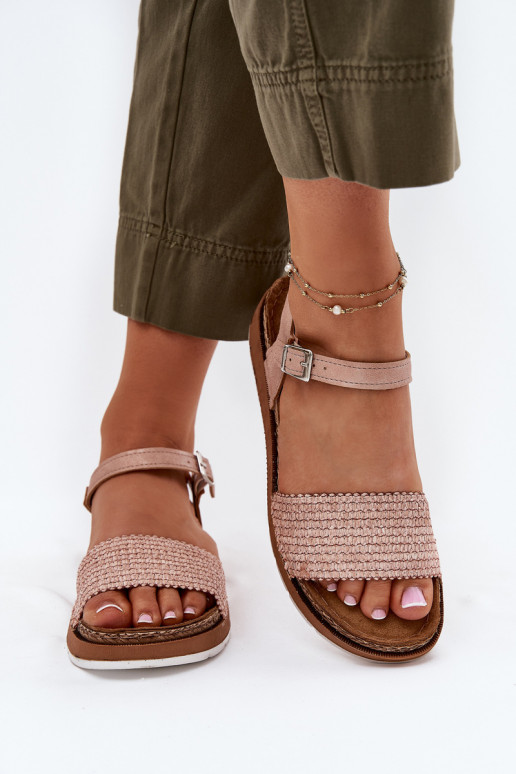 Moteriškos basutės Su Braid Į Pasek Inblu GS000050 rožinės spalvos