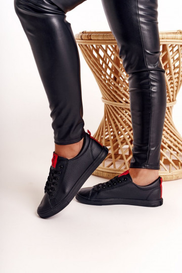 Įjungtatūralios odos sportbačiai su dekoratyvinėmis juostelėmis BIG STAR DD274687 juodos spalvos 2