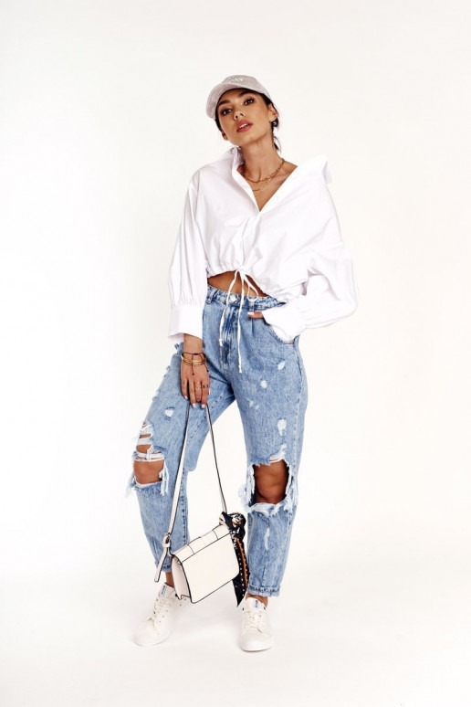 Moteriškos žemos laisvalaikio batai Big Star DD274451 baltos spalvos