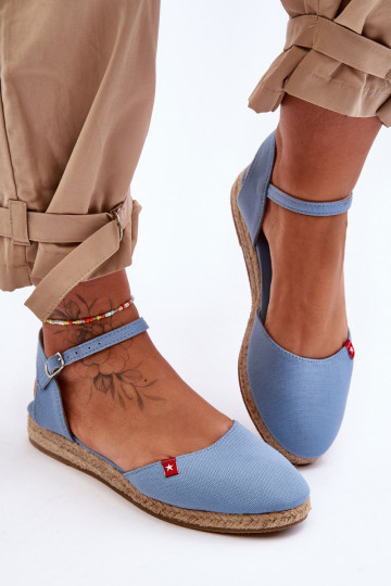 Moteriškas espadrilės su platforma Big Star FF274532 mėlynos spalvos