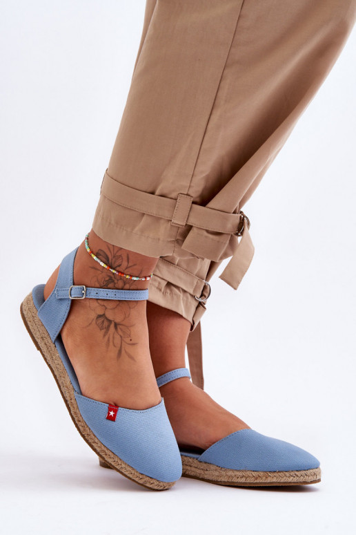 Moteriškas espadrilės su platforma Big Star FF274532 mėlynos spalvos