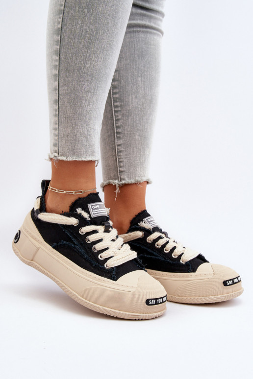 Moteriškas Sneakers modelio batai GOE NN2N4061 juodos spalvos