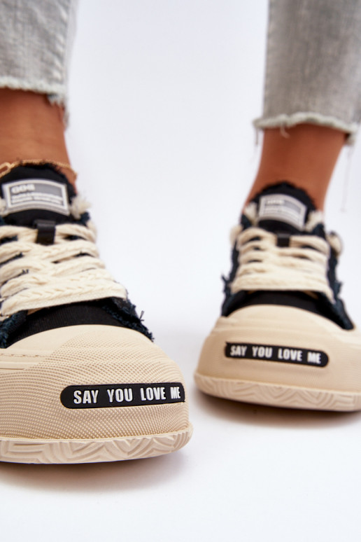 Moteriškas Sneakers modelio batai GOE NN2N4061 juodos spalvos