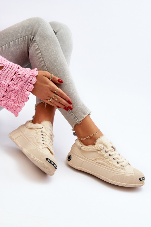 Moteriškas Sneakers modelio batai GOE NN2N4060 smėlio spalvos